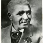 black and white portrait of George Washington Carver