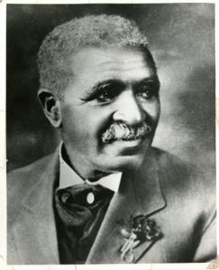 black and white portrait of George Washington Carver